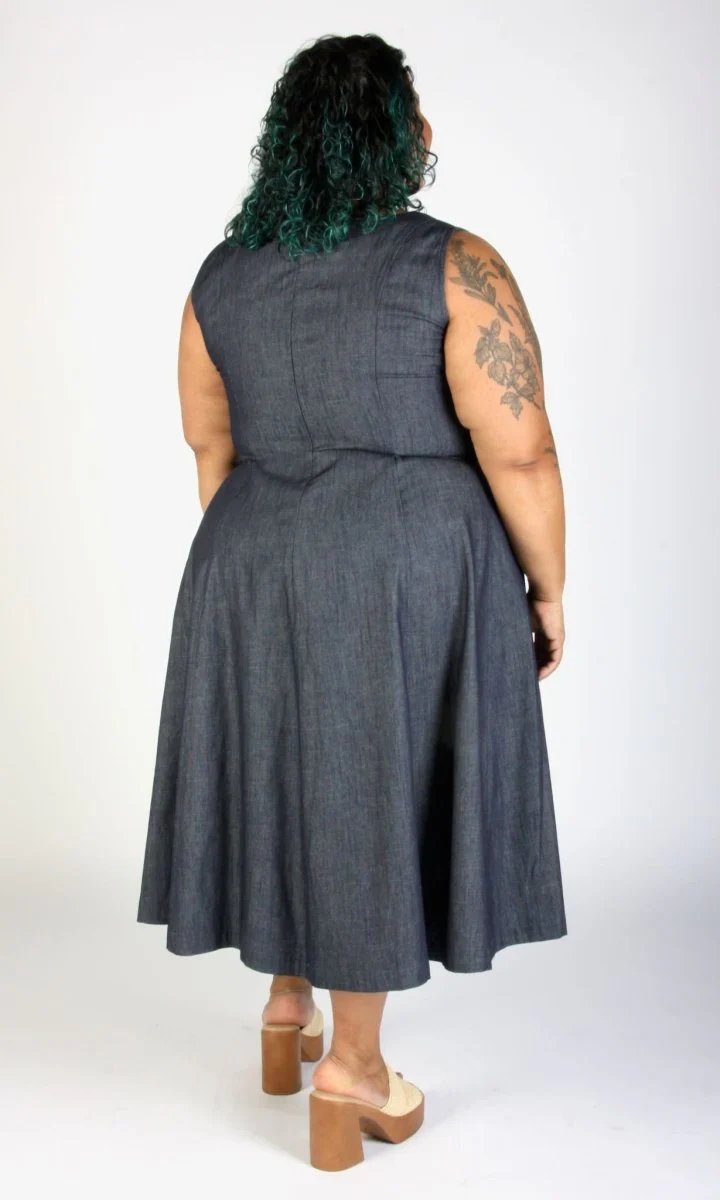 Birds of North America Honey Buzzard Dress (Dark Wash) - Image 19
