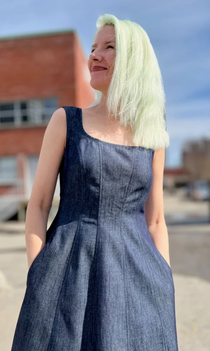 Birds of North America Honey Buzzard Dress (Dark Wash) - Image 2