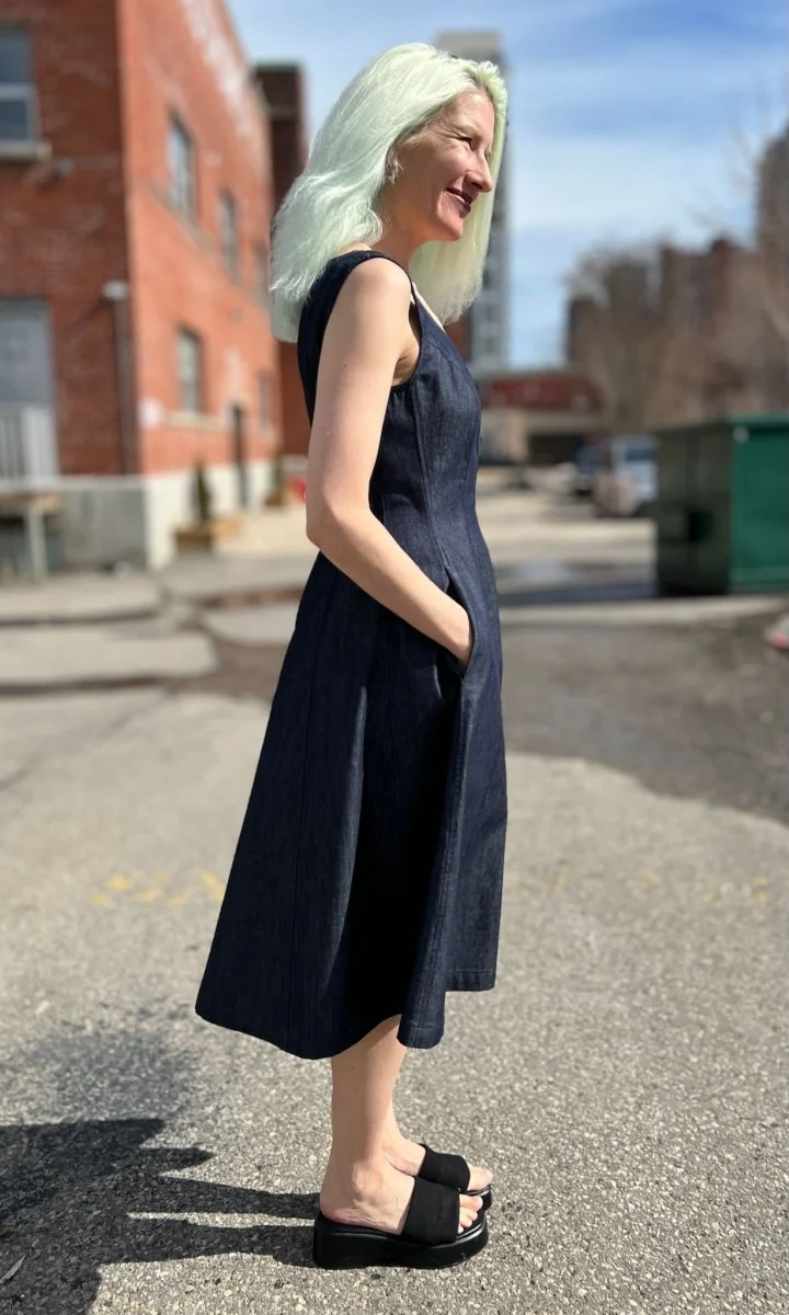 Birds of North America Honey Buzzard Dress (Dark Wash) - Image 9