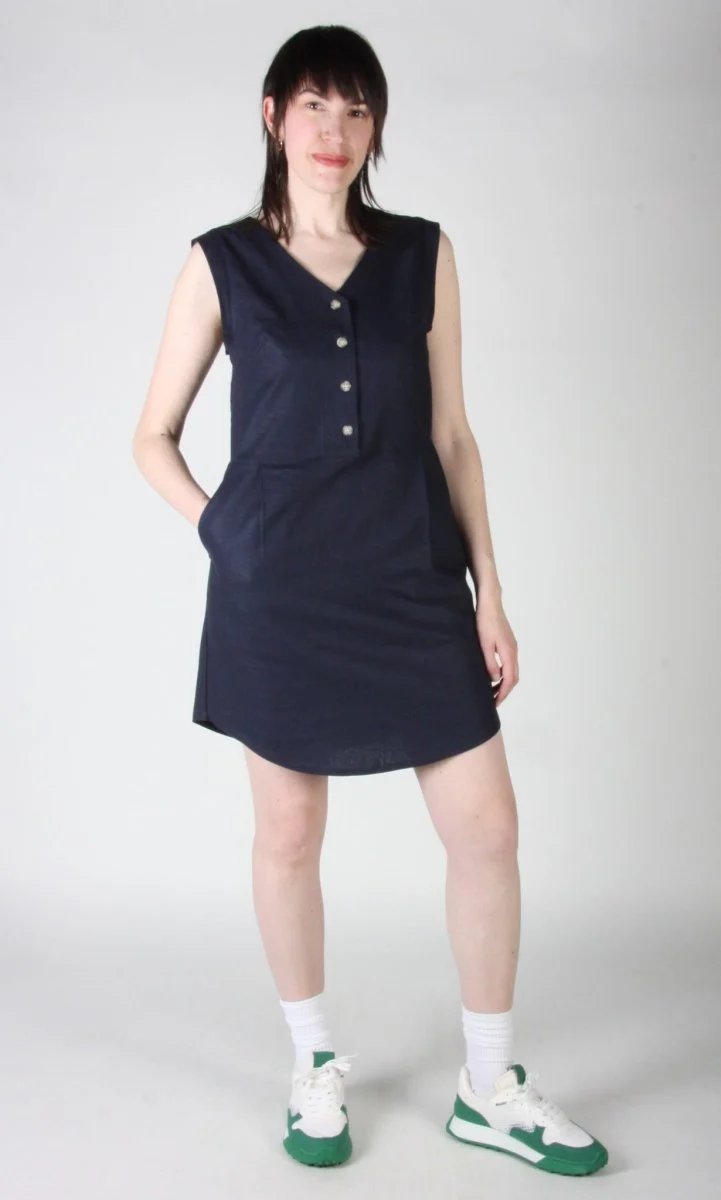 Birds of North America Honeycreeper Dress - Navy (Online Exclusive) - Image 4