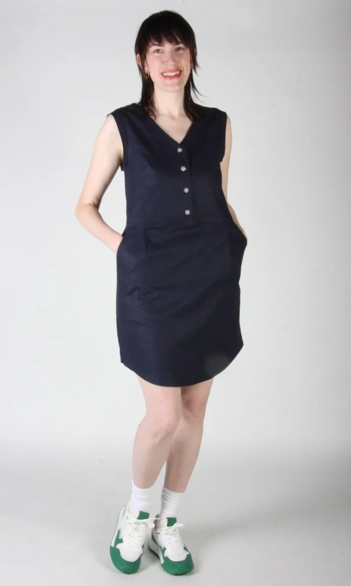 Birds of North America Honeycreeper Dress - Navy (Online Exclusive) - Image 8