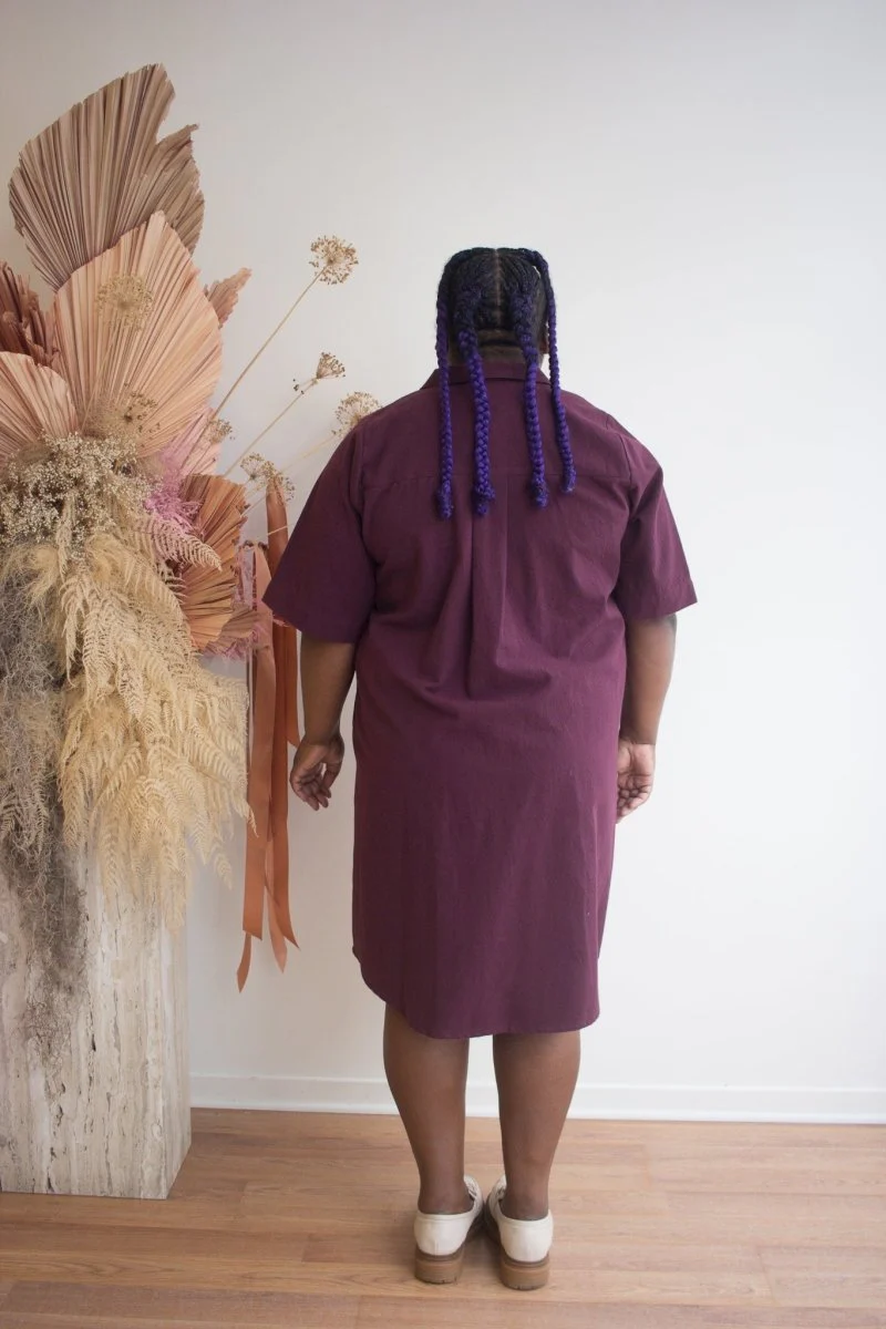 Birds of North America Ladyhawk Dress - Burgundy (Online Exclusive) - Image 3