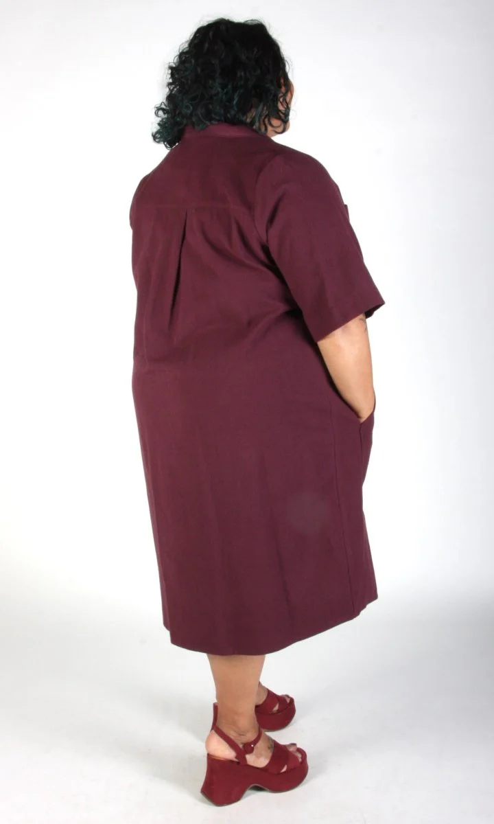 Birds of North America Ladyhawk Dress - Burgundy (Online Exclusive) - Image 8