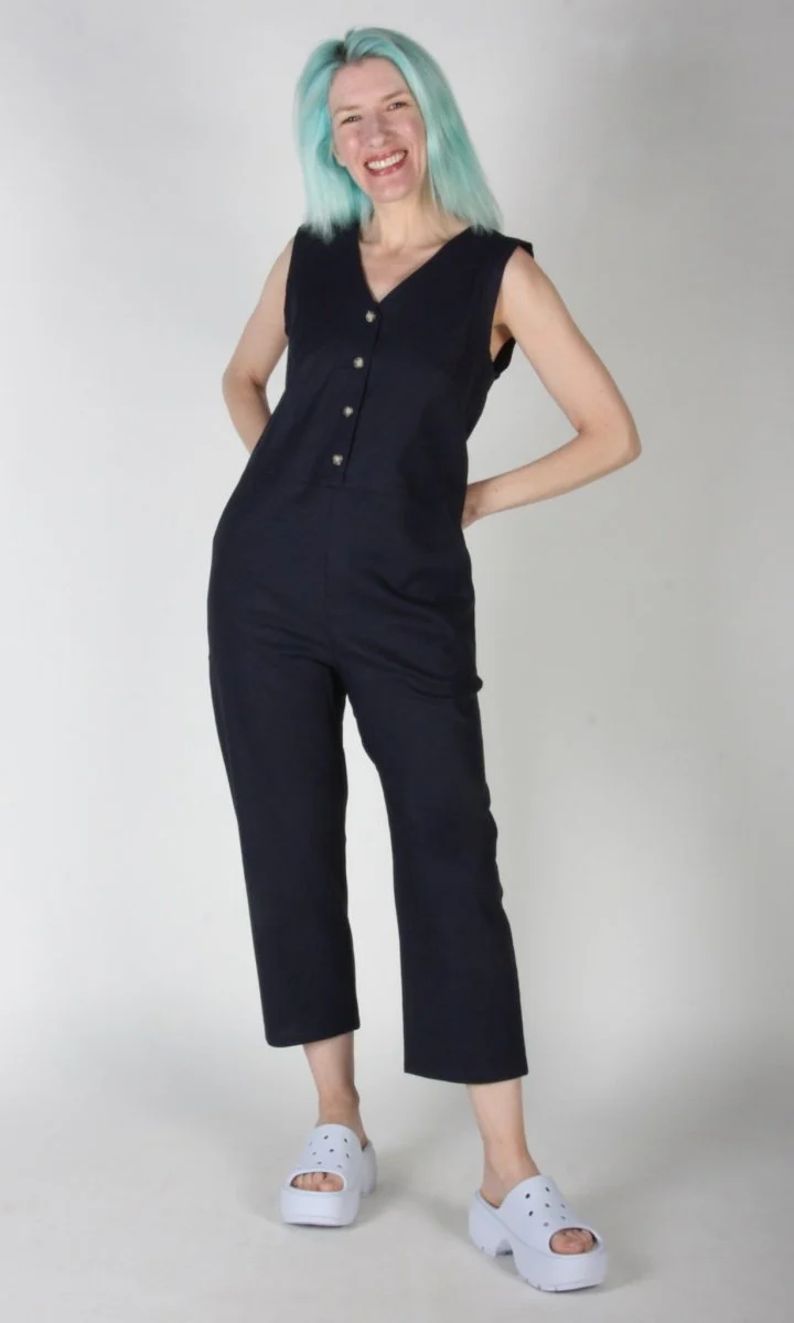 Birds of North America Myna Jumpsuit - Navy (Online Exclusive) - Image 5