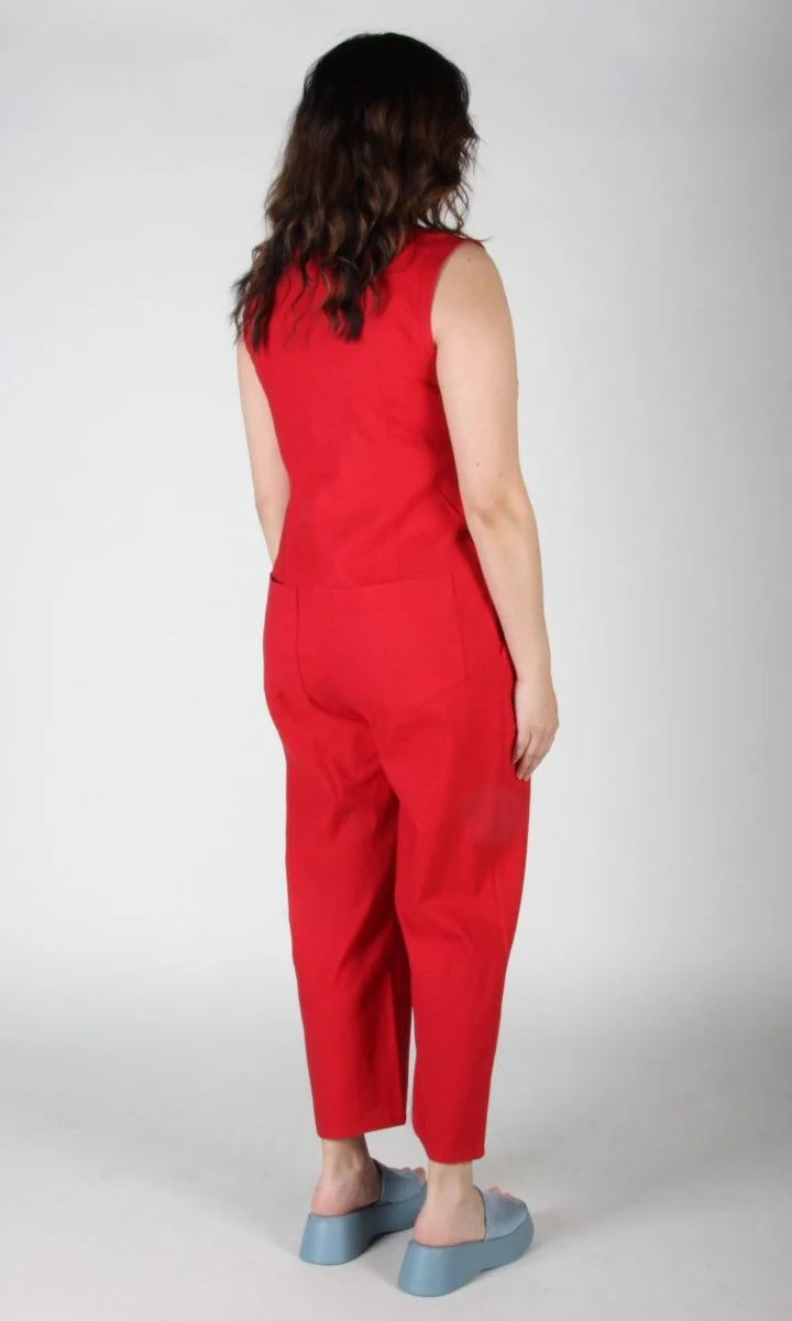 Birds of North America Myna Jumpsuit - Red (Online Exclusive) - Image 7