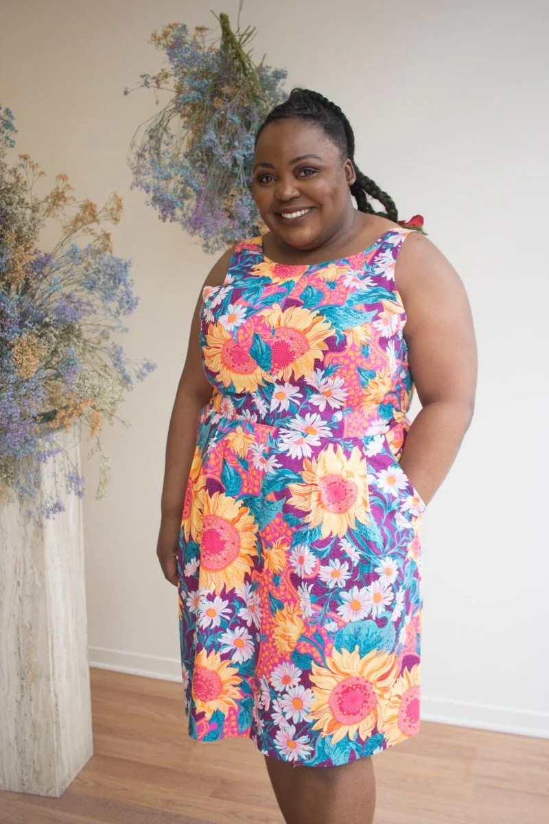 Birds of North America Myrmidon Dress (Sunflower Kingdom)