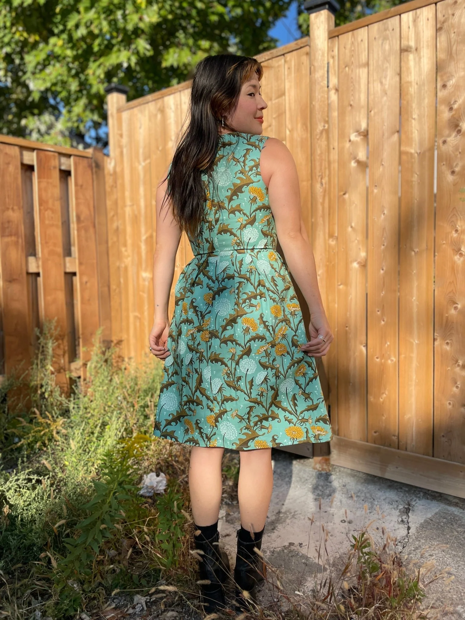 Birds of North America Peafowl Dress - Pissenlit (Online Exclusive) - Image 3