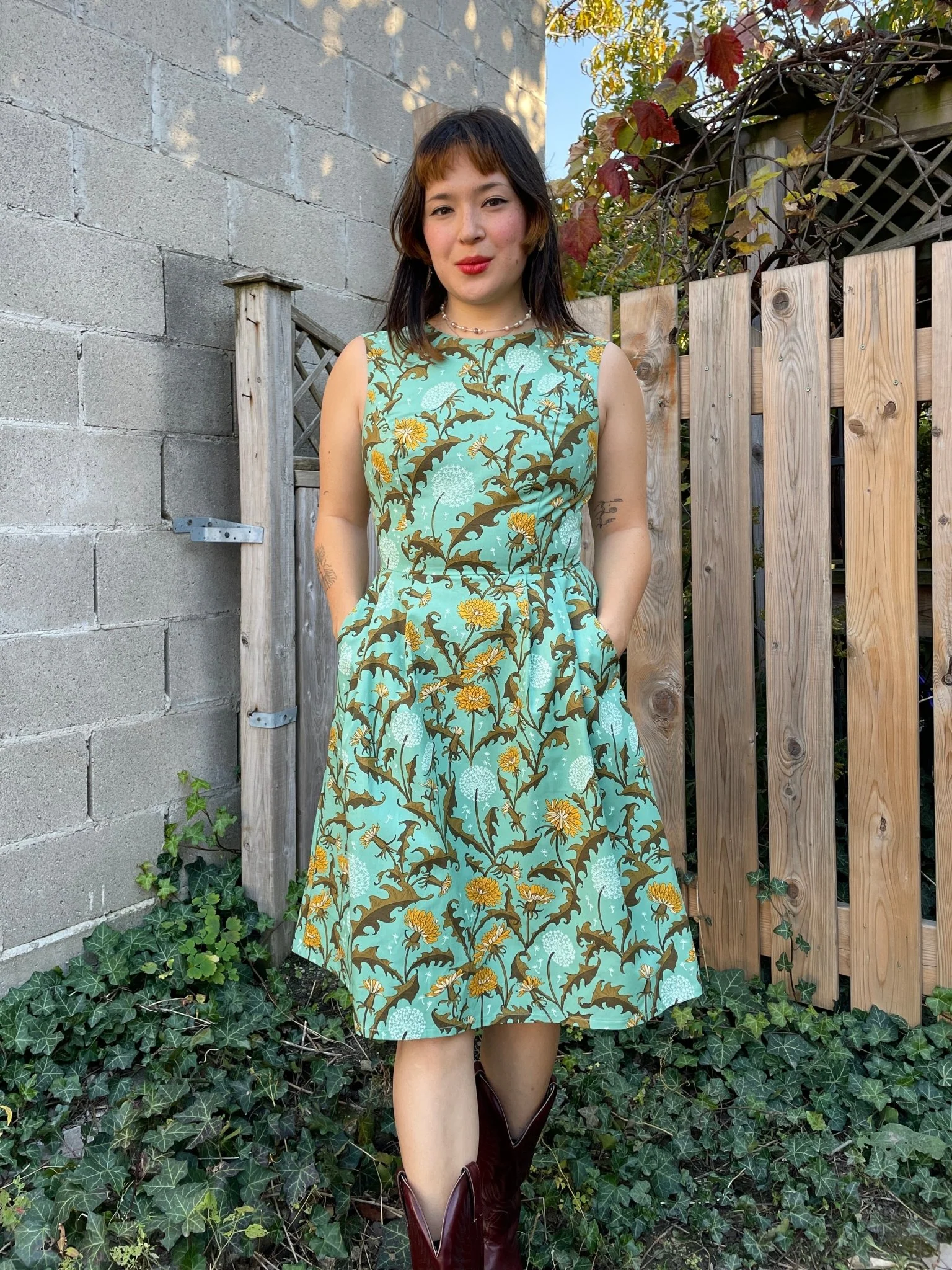 Birds of North America Peafowl Dress - Pissenlit (Online Exclusive) - Image 4