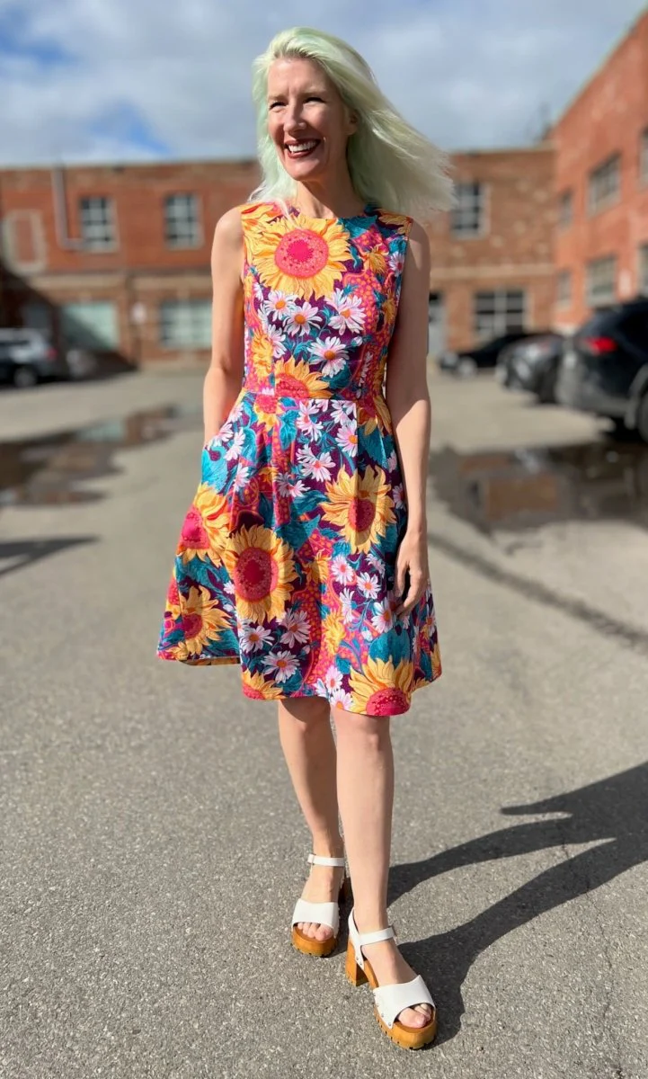 Birds of North America Peafowl Dress (Sunflower Kingdom)