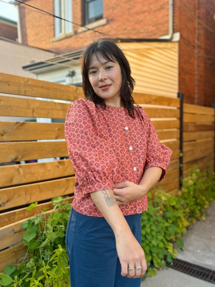 Birds of North America Serin Blouse - Berry Sheaf (Online Exclusive)