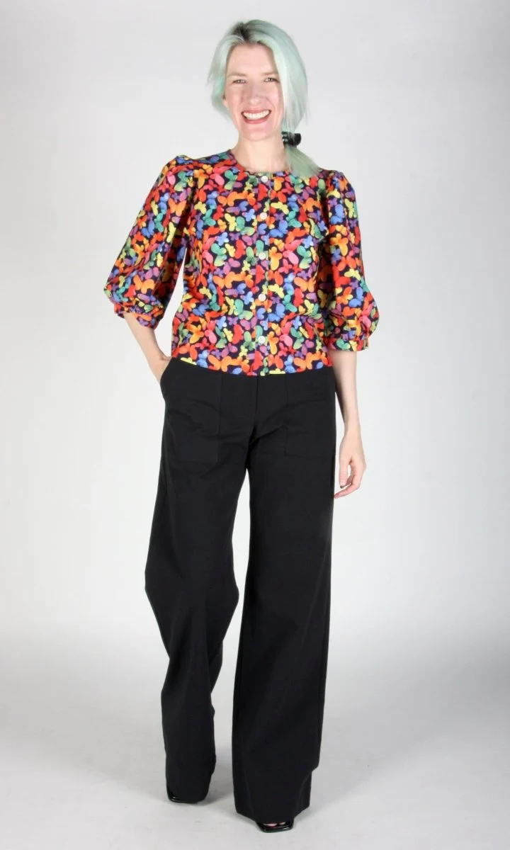 Birds of North America Serin Blouse - Lepidoptera (Online Exclusive) - Image 6