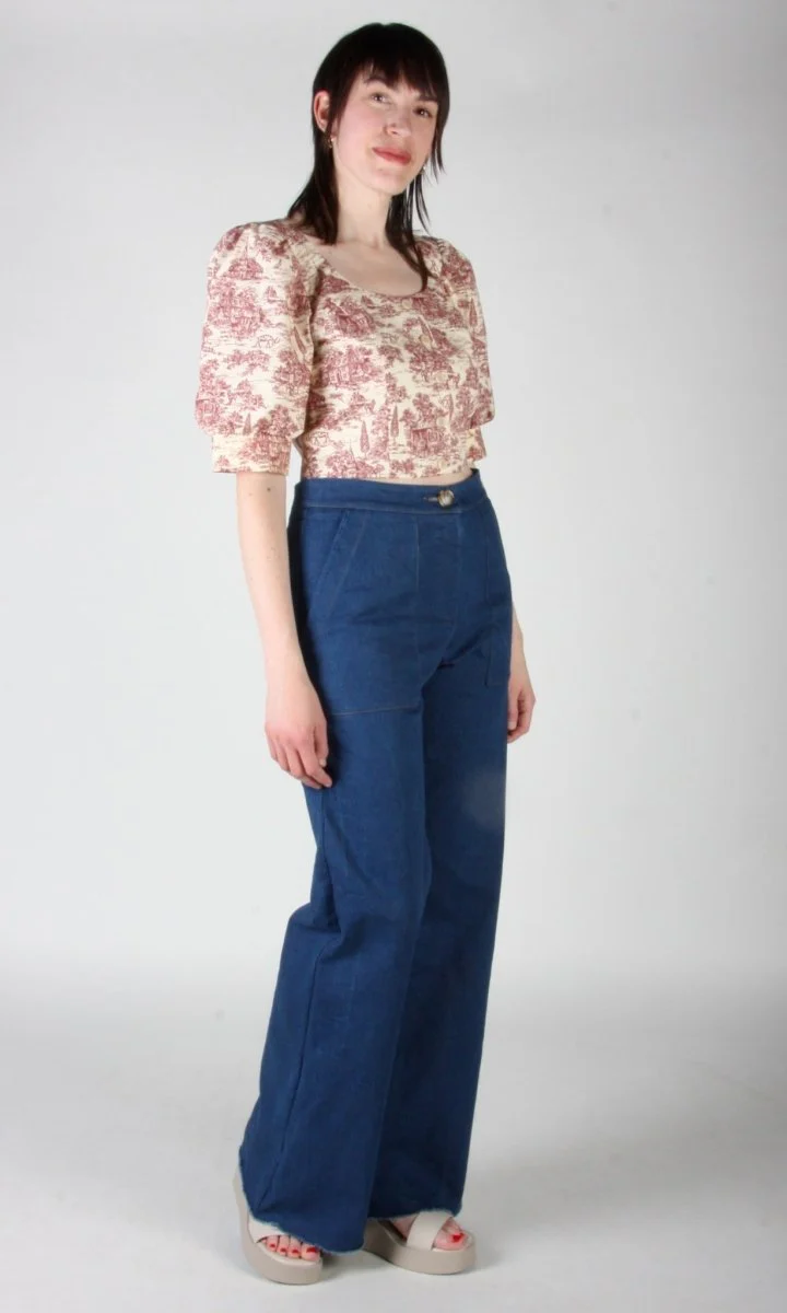 Birds of North America Stonechat Top - Brick Village Toile (Online Exclusive) - Image 10