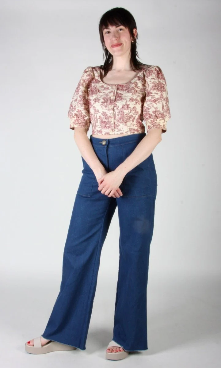 Birds of North America Stonechat Top - Brick Village Toile (Online Exclusive) - Image 7