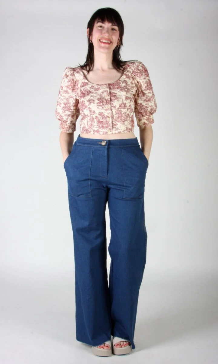Birds of North America Stonechat Top - Brick Village Toile (Online Exclusive) - Image 8