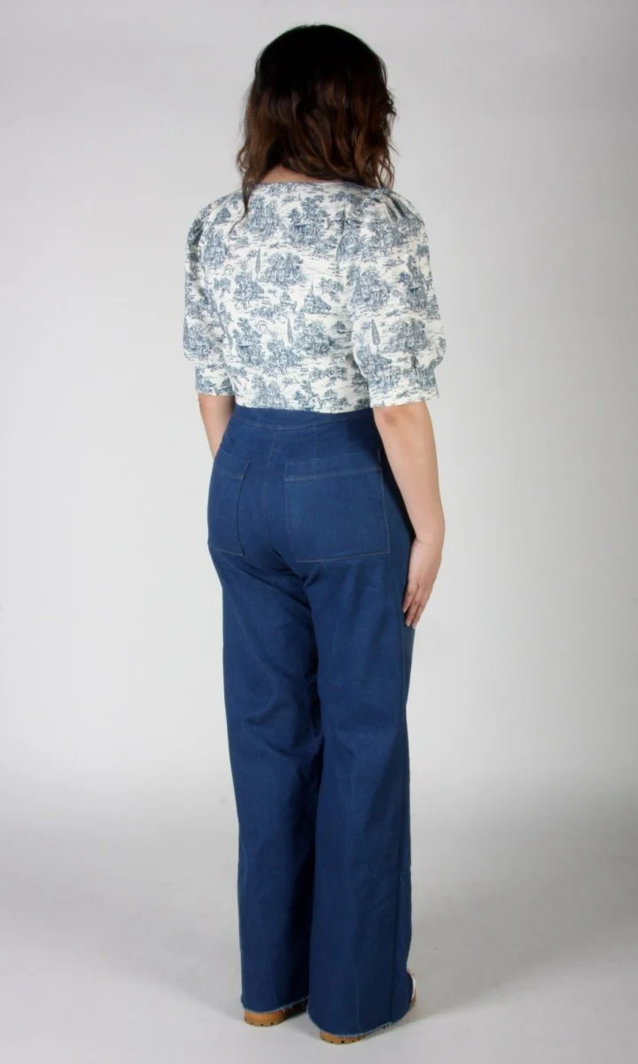Birds of North America Stonechat Top - Navy Village Toile (Online Exclusive) - Image 6