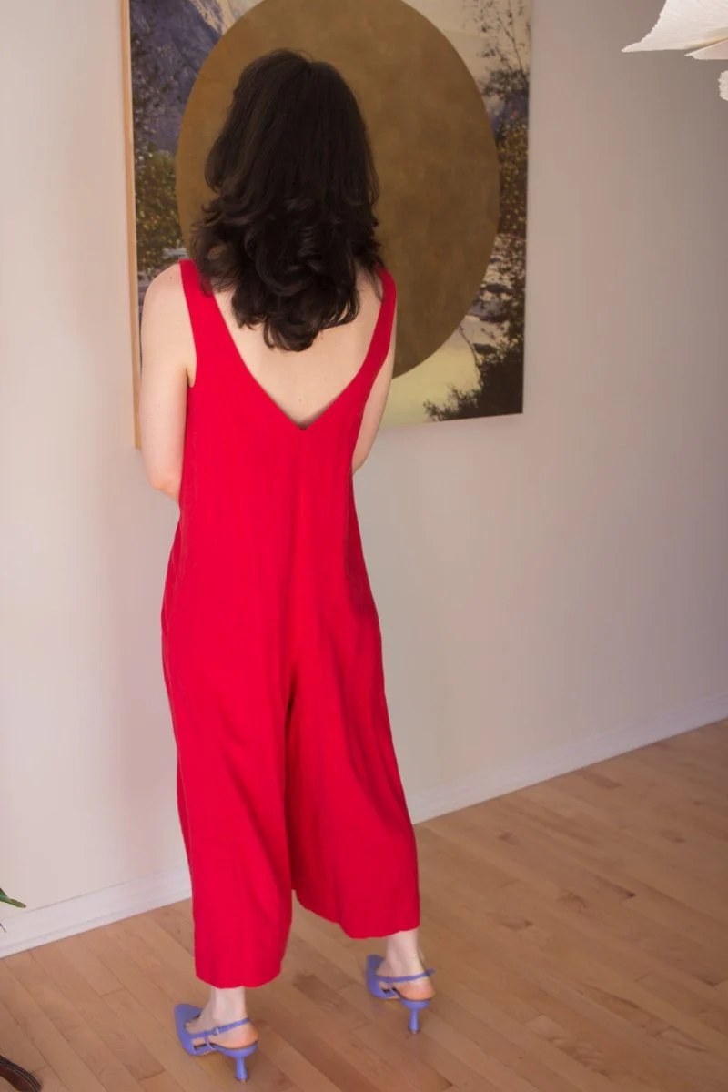 Birds of North America Tawny Pipit Jumpsuit - Red (Online Exclusive) - Image 4