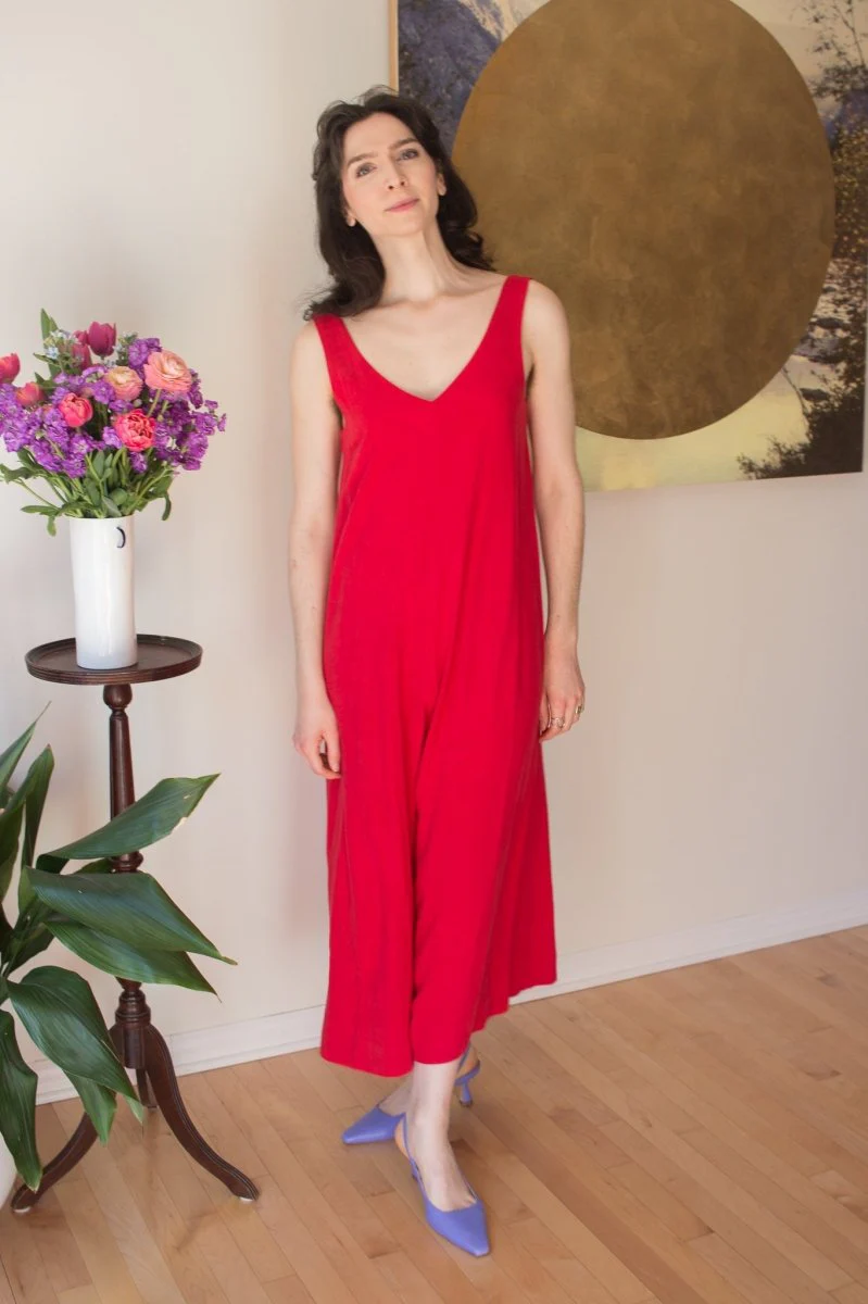 Birds of North America Tawny Pipit Jumpsuit - Red (Online Exclusive) - Image 6