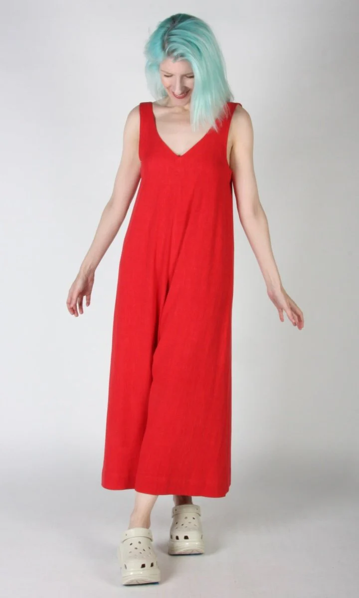 Birds of North America Tawny Pipit Jumpsuit - Red (Online Exclusive) - Image 7
