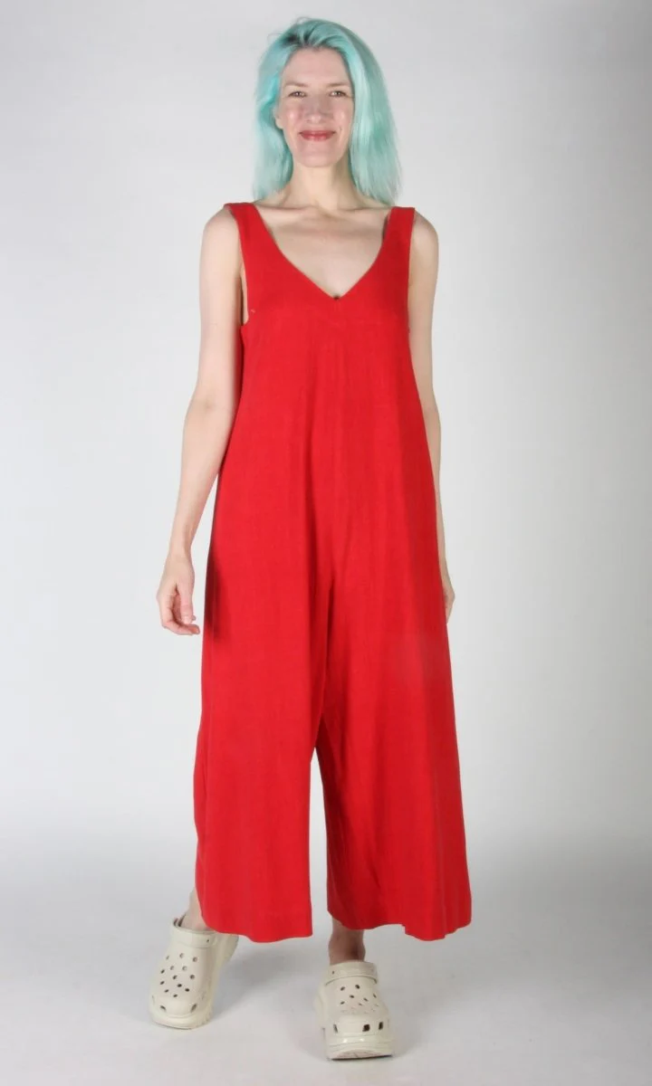 Birds of North America Tawny Pipit Jumpsuit - Red (Online Exclusive) - Image 8