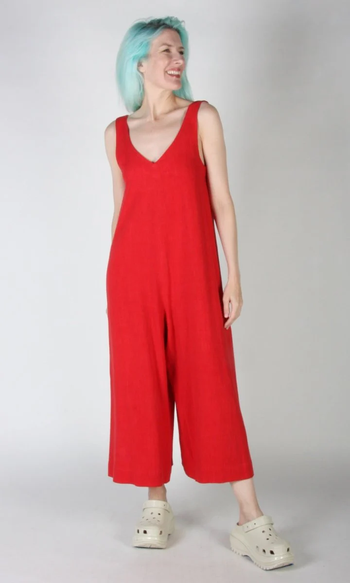 Birds of North America Tawny Pipit Jumpsuit - Red (Online Exclusive) - Image 9