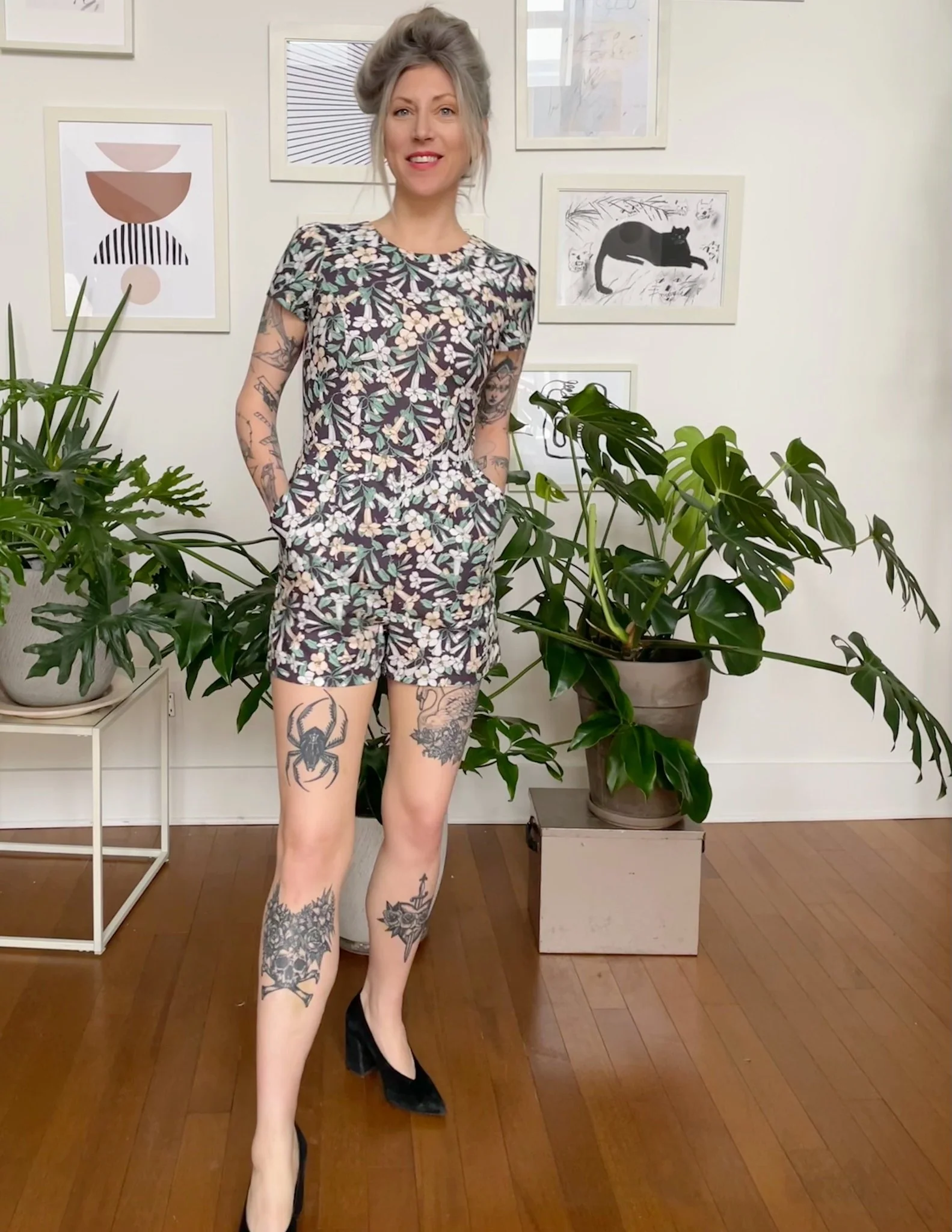 Birds of North America Teeter Bob Romper - Honeysuckle (Online Exclusive) - Image 2