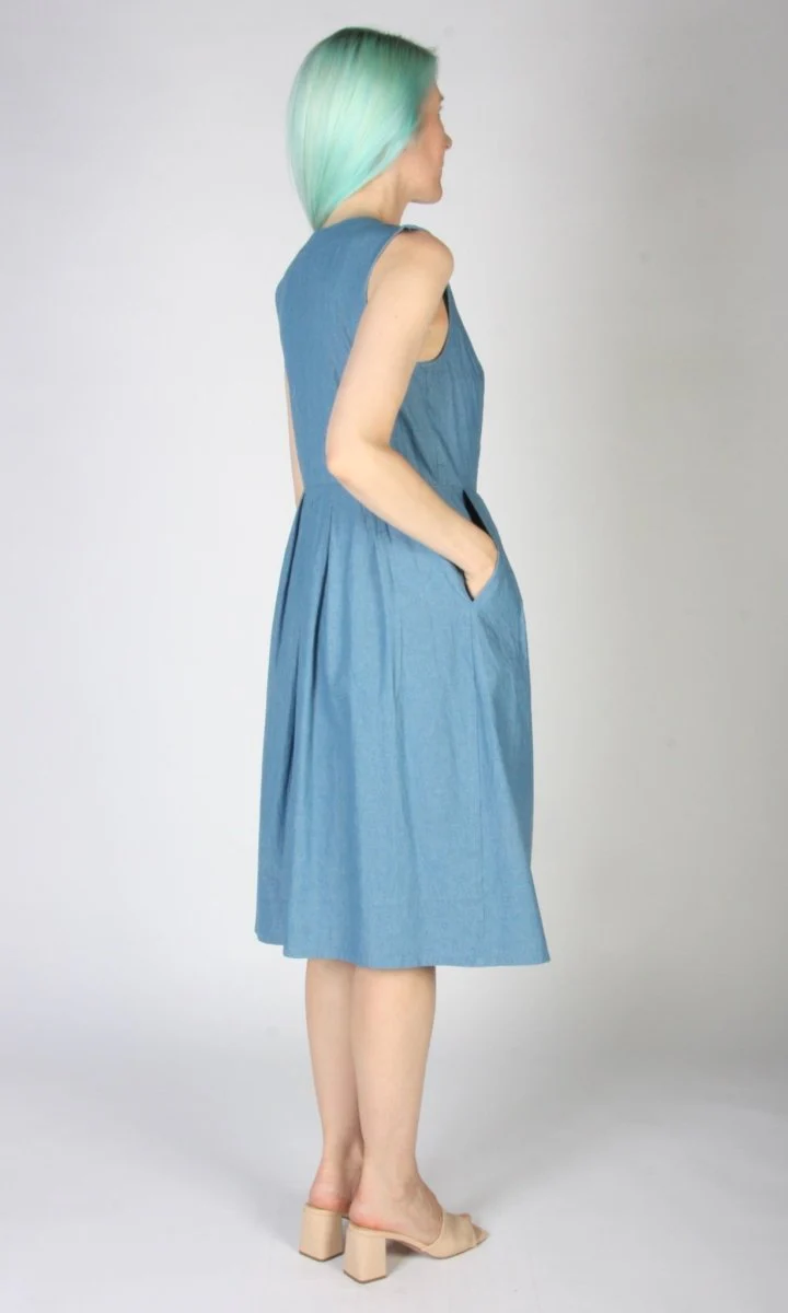 Birds of North America Thunder Pumper Dress (Medium Wash) - Image 11
