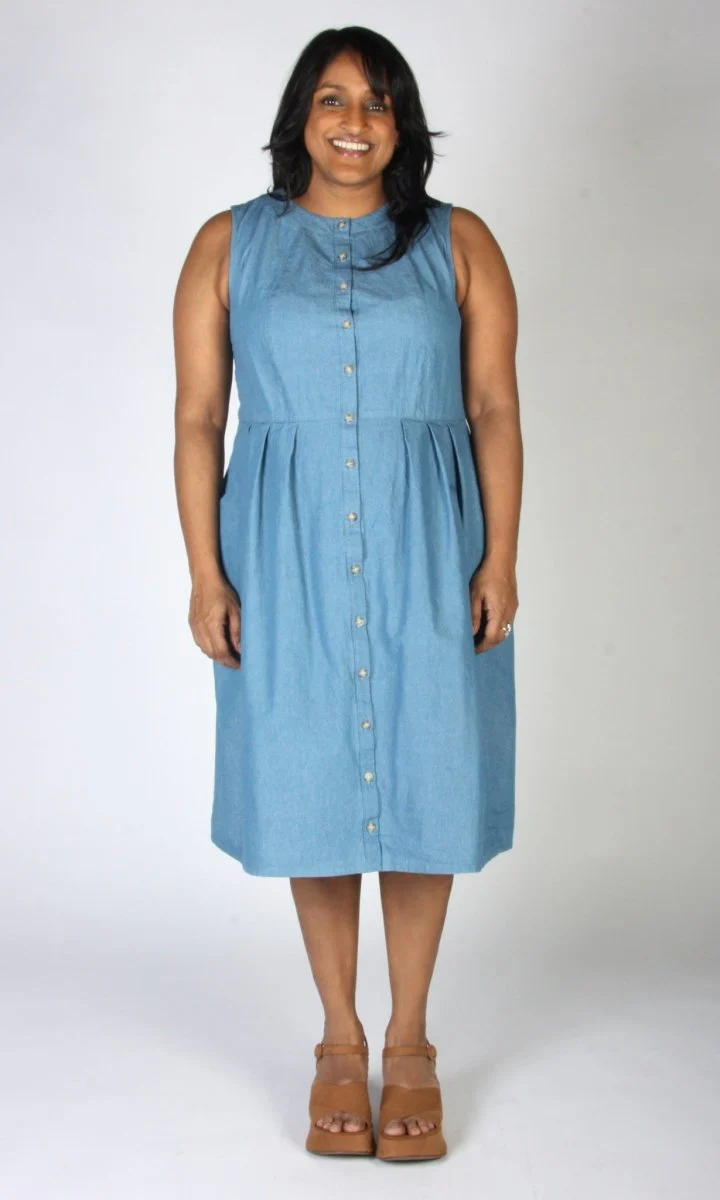 Birds of North America Thunder Pumper Dress (Medium Wash) - Image 12