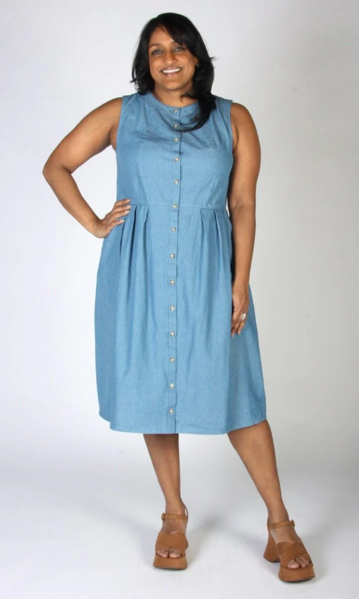 Birds of North America Thunder Pumper Dress (Medium Wash) - Image 13