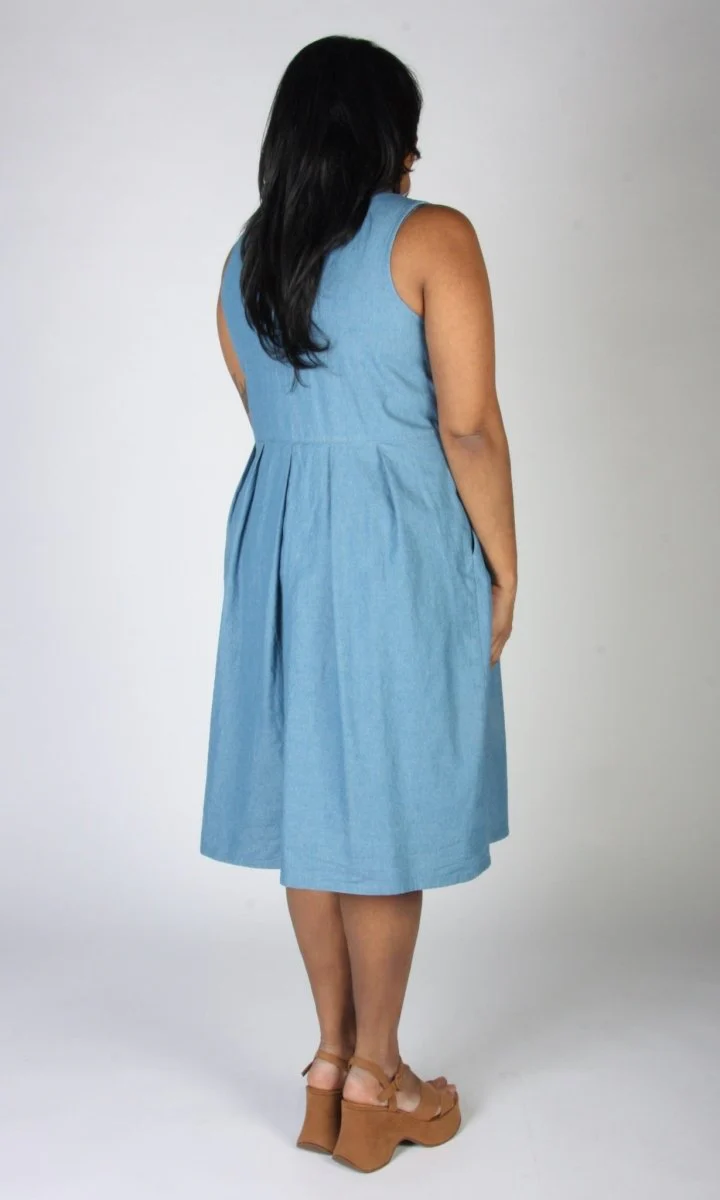 Birds of North America Thunder Pumper Dress (Medium Wash) - Image 15