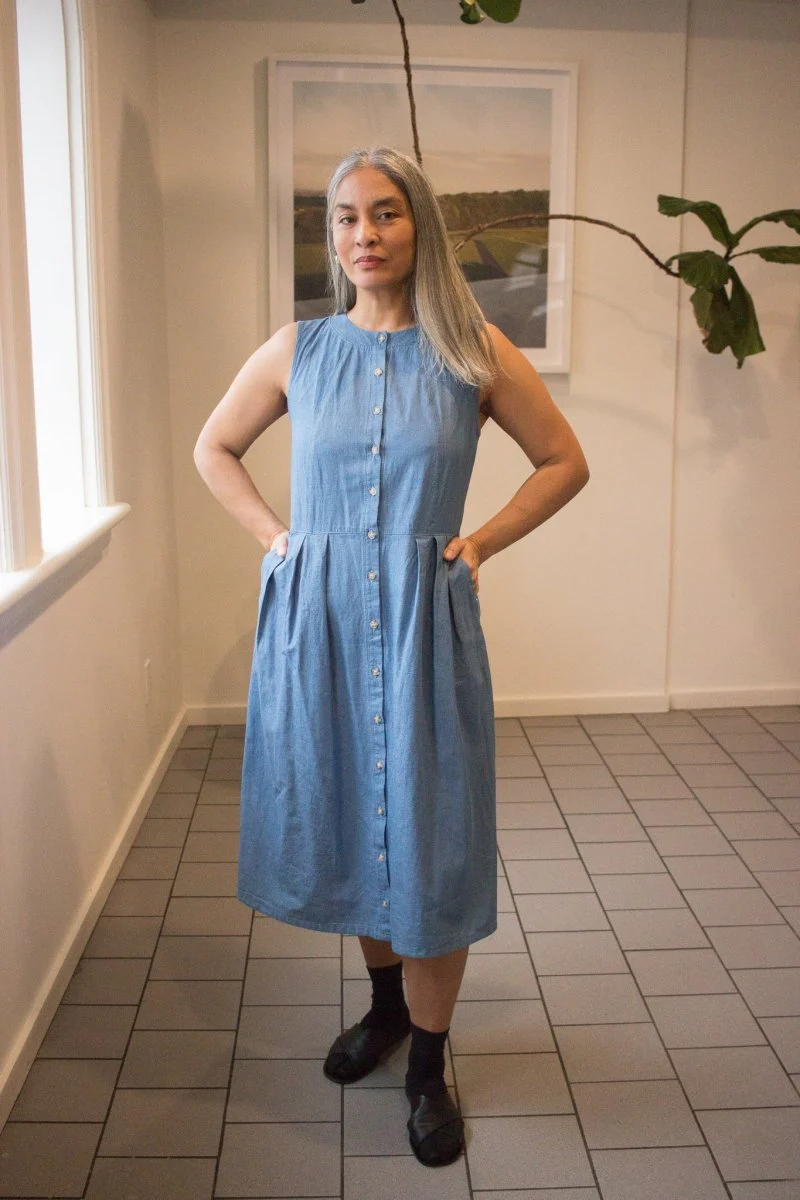 Birds of North America Thunder Pumper Dress (Medium Wash) - Image 2