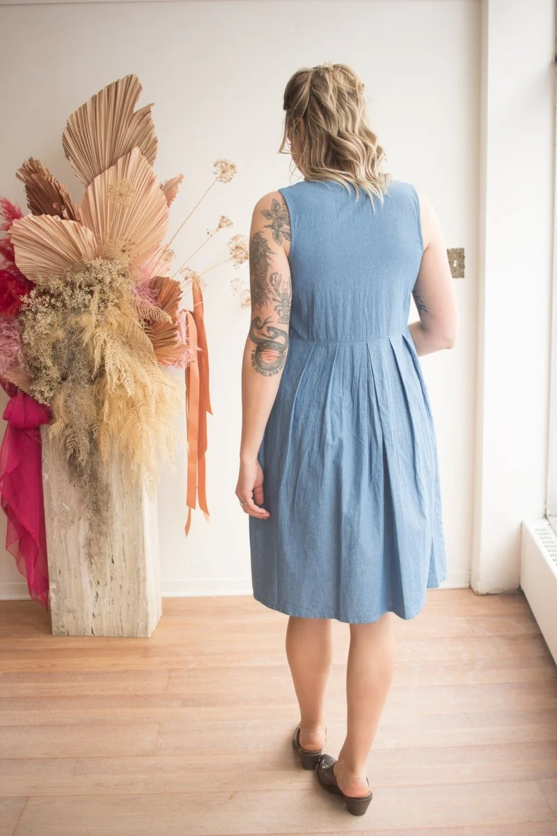 Birds of North America Thunder Pumper Dress (Medium Wash) - Image 4