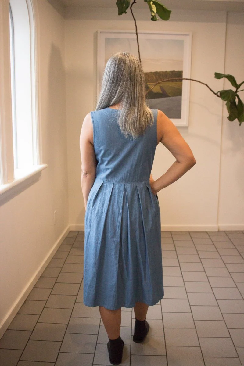 Birds of North America Thunder Pumper Dress (Medium Wash) - Image 6