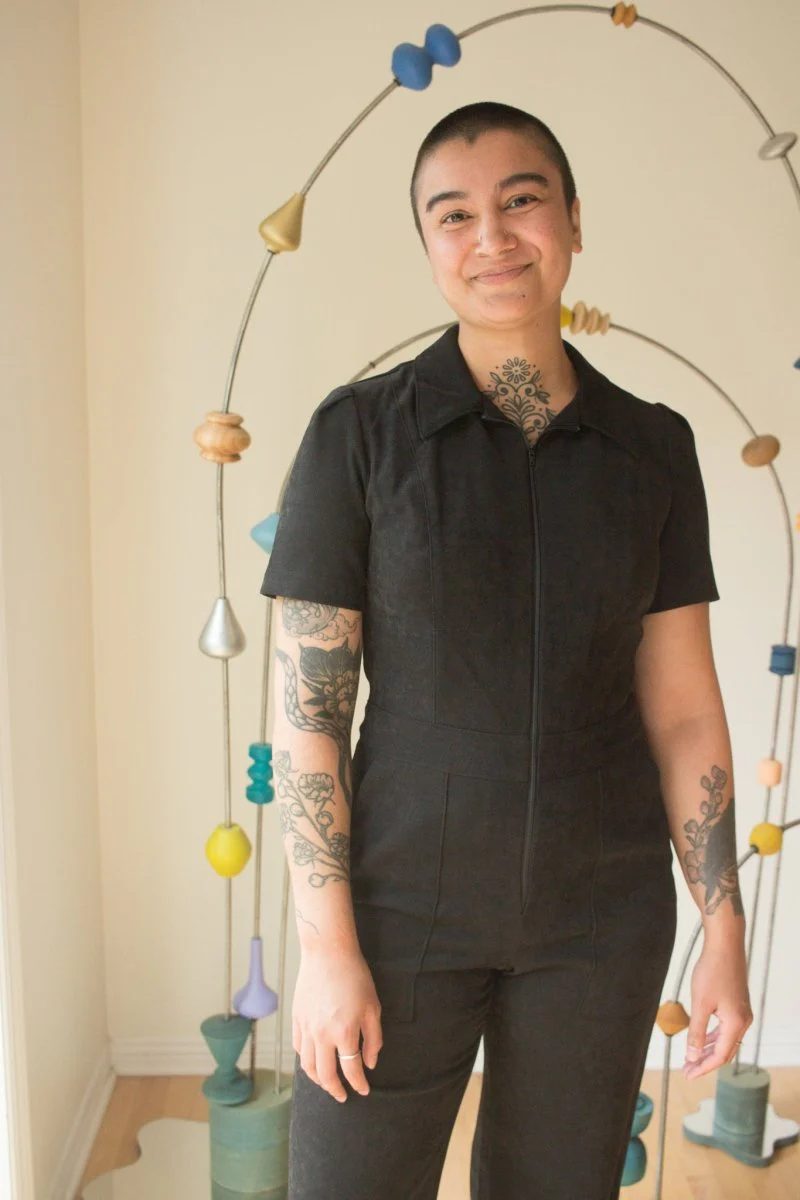Birds of North America Tyrannulet Jumpsuit (Black) - Image 3