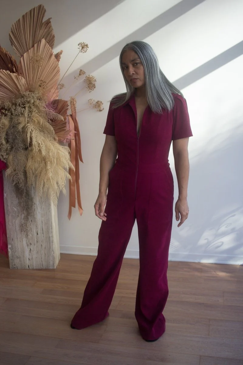 Birds of North America Tyrannulet Jumpsuit - Mulberry (Online Exclusive)