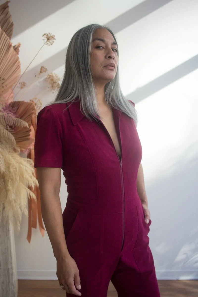 Birds of North America Tyrannulet Jumpsuit - Mulberry (Online Exclusive) - Image 2