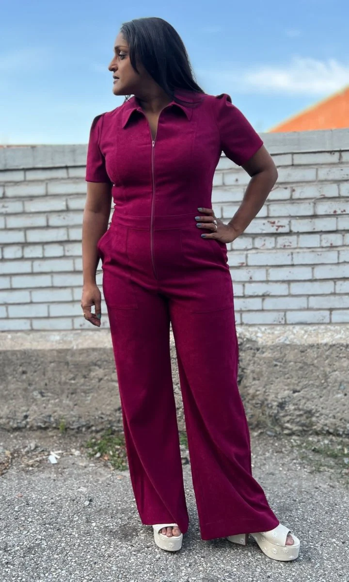 Birds of North America Tyrannulet Jumpsuit - Mulberry (Online Exclusive) - Image 7