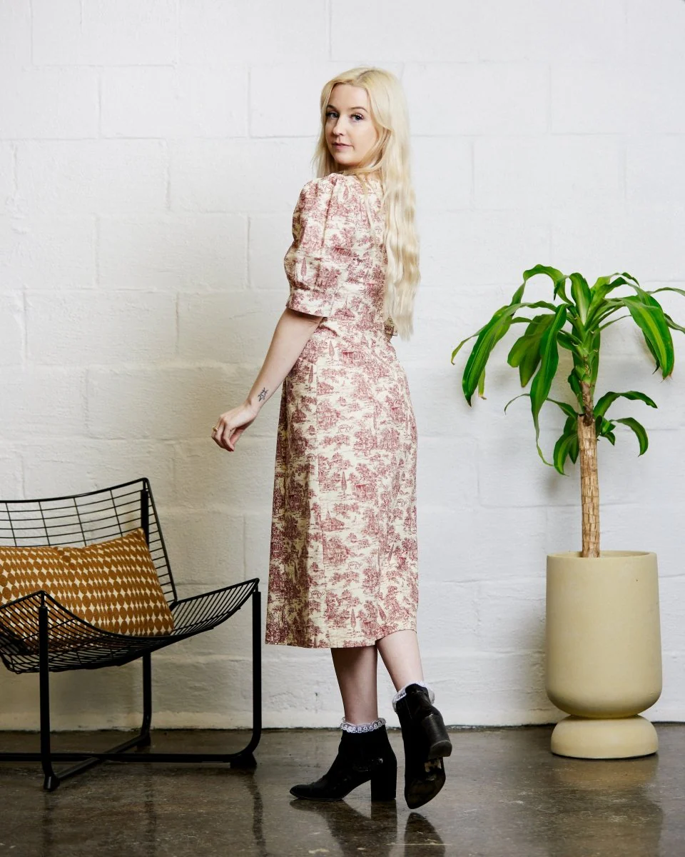 Birds of North America Veery Dress - Brick Village Toile (Online Exclusive) - Image 10
