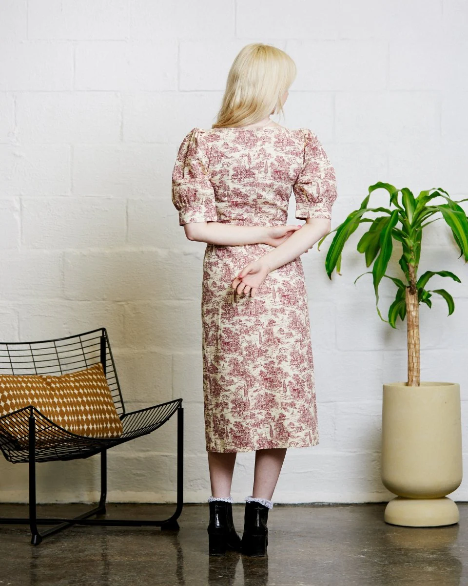 Birds of North America Veery Dress - Brick Village Toile (Online Exclusive) - Image 11