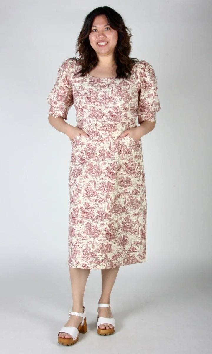 Birds of North America Veery Dress - Brick Village Toile (Online Exclusive) - Image 14
