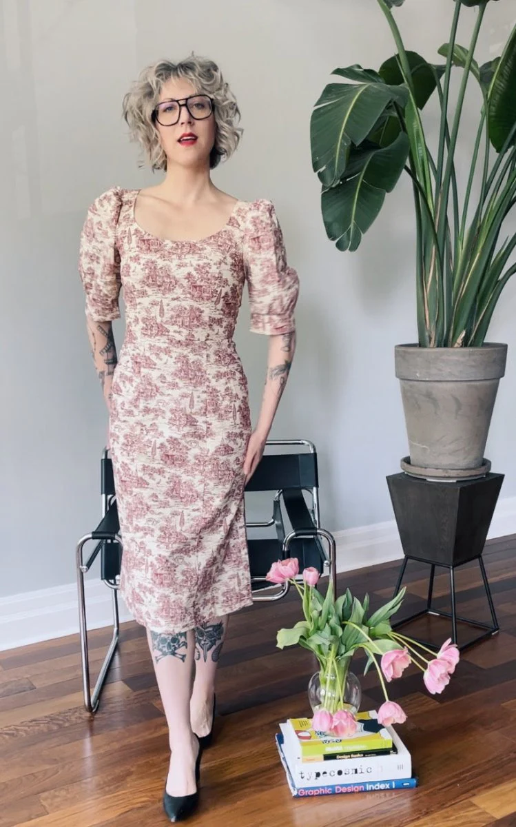 Birds of North America Veery Dress - Brick Village Toile (Online Exclusive) - Image 2