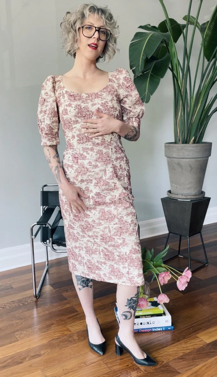 Birds of North America Veery Dress - Brick Village Toile (Online Exclusive) - Image 5