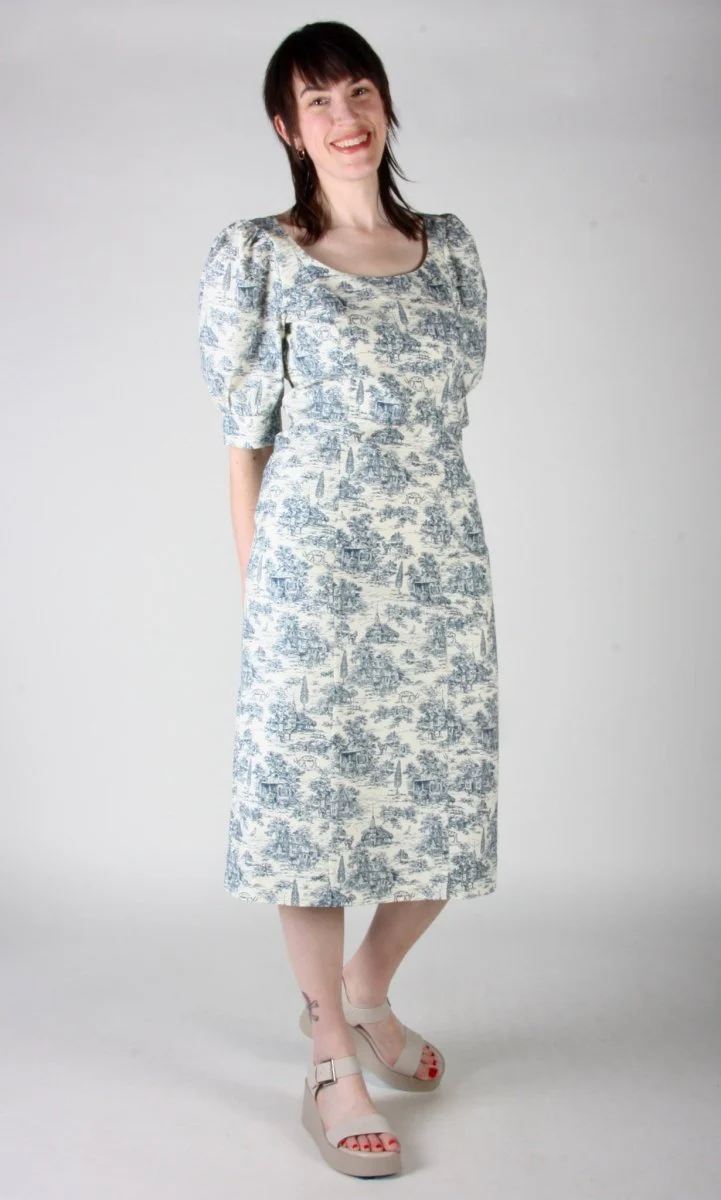 Birds of North America Veery Dress - Navy Village Toile (Online Exclusive) - Image 10