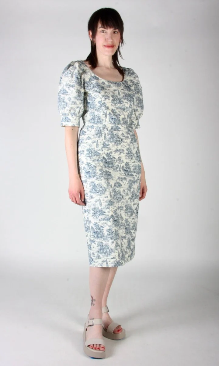 Birds of North America Veery Dress - Navy Village Toile (Online Exclusive) - Image 8
