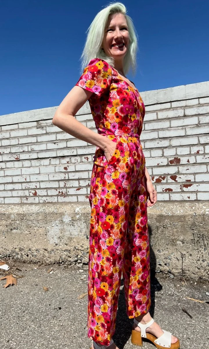 Birds of North America Whinchat Jumpsuit (Petal Party) - Image 6