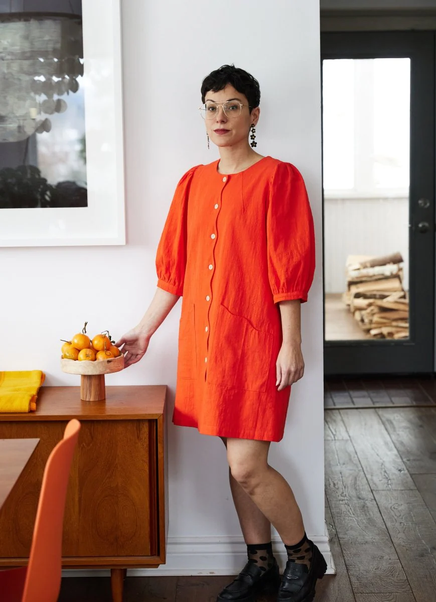 Birds of North America Wideawake Dress - Blood Orange (Online Exclusive) - Image 3
