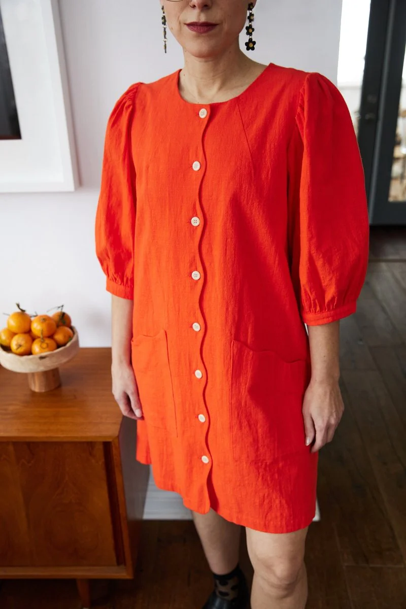 Birds of North America Wideawake Dress - Blood Orange (Online Exclusive) - Image 4