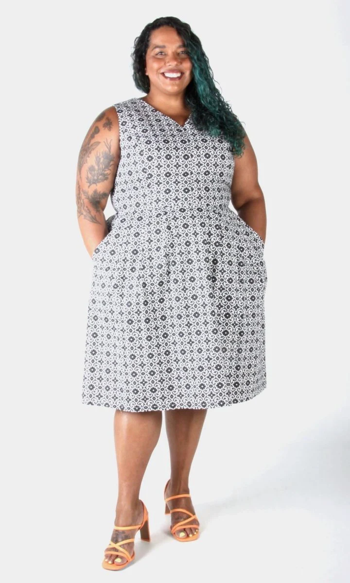 Birds of North America Wood Snipe Dress - Quatrefoil (Online Exclusive)