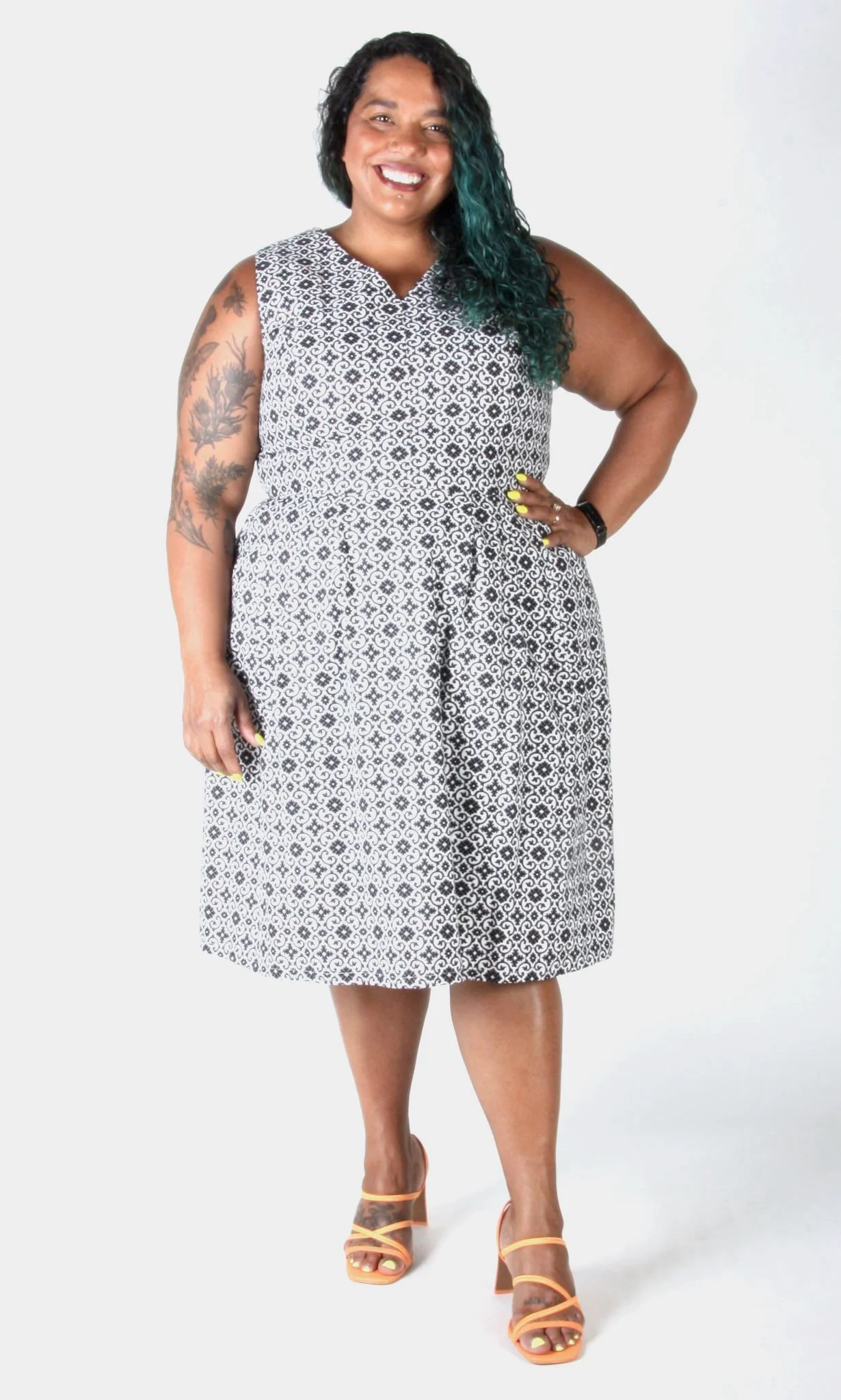 Birds of North America Wood Snipe Dress - Quatrefoil (Online Exclusive) - Image 2
