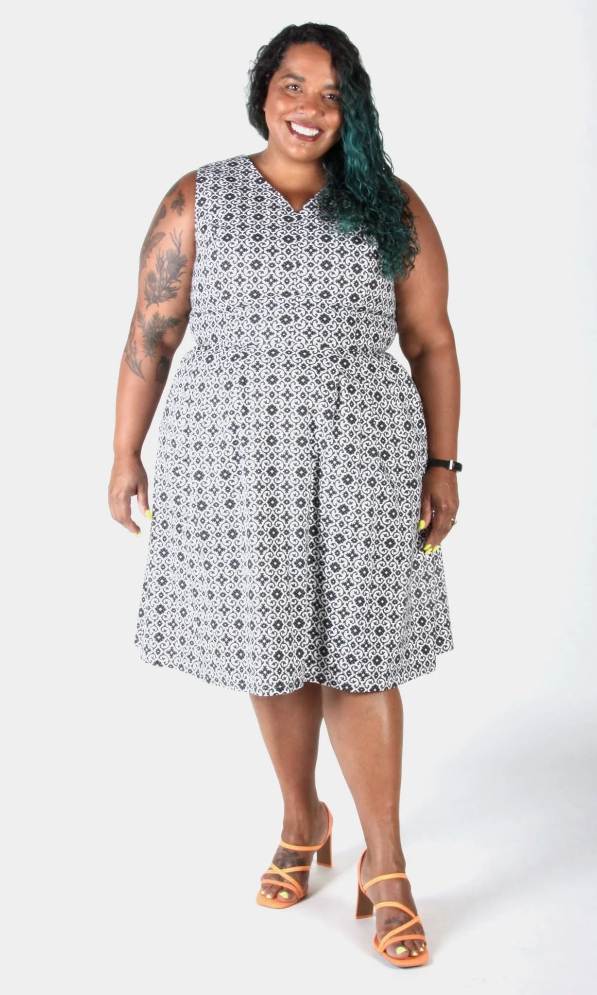 Birds of North America Wood Snipe Dress - Quatrefoil (Online Exclusive) - Image 3