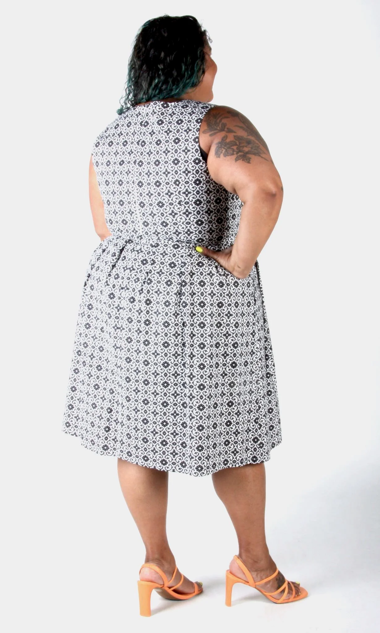 Birds of North America Wood Snipe Dress - Quatrefoil (Online Exclusive) - Image 4